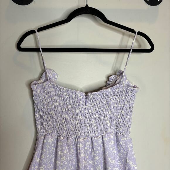 House of CB Janelle Lilac Floral Shirred Maxi Dress - Picture 9 of 12